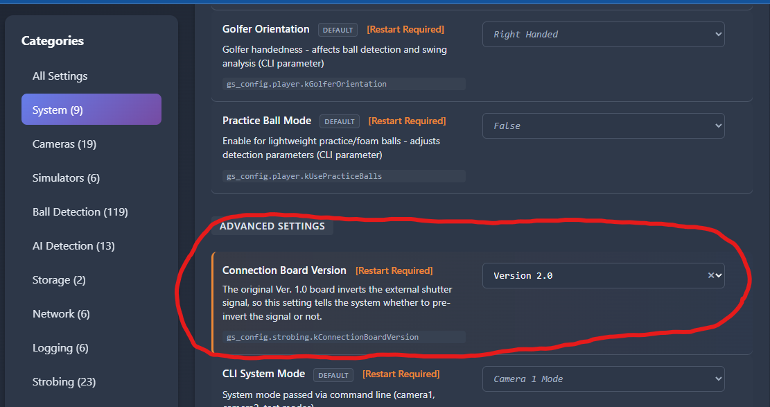 Connection Board Setting